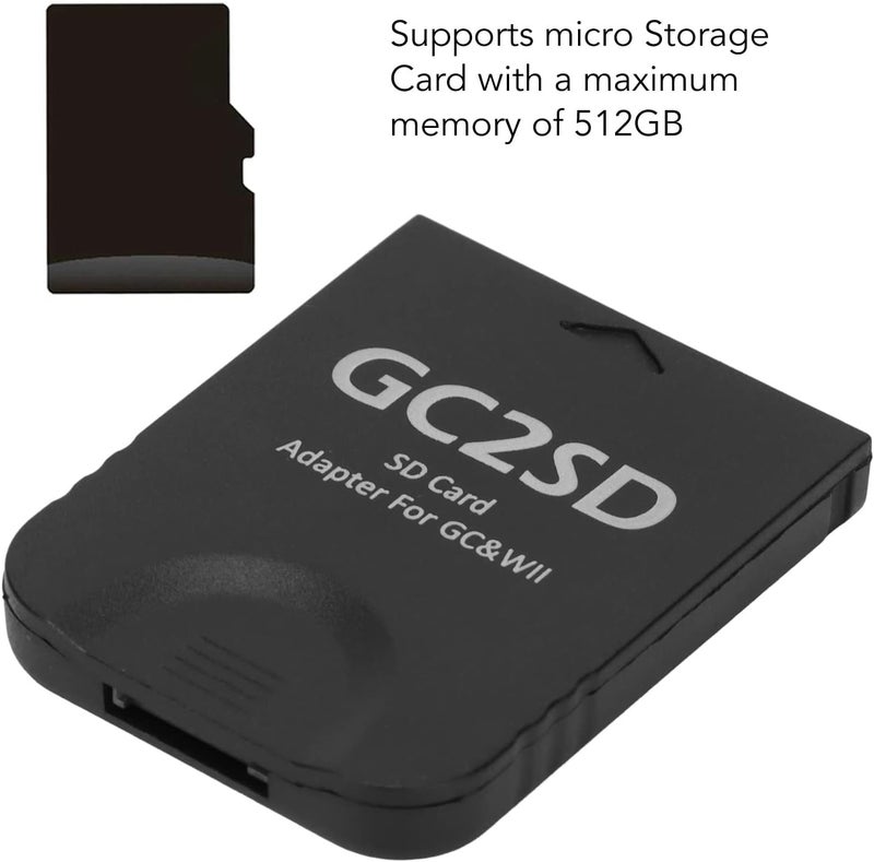 Zopsc for Storage Card Adapter, GC2SD Card Adaptor Card Reader for Consoles, Plug and Play.(Black) - Image 2